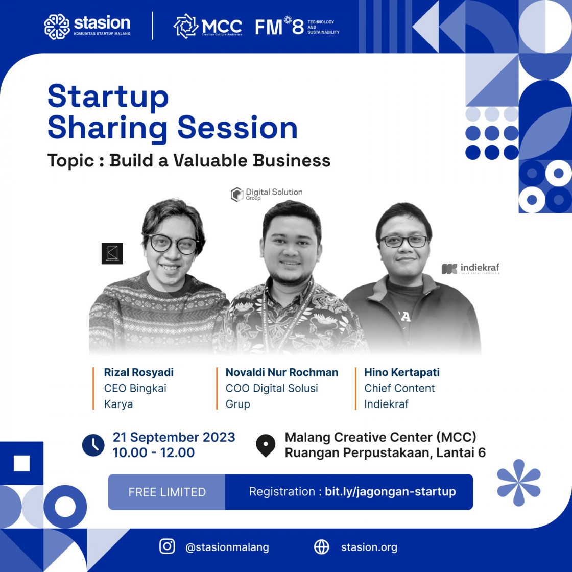 Jagongan Startup Malang-Startup Sharing Session : Build a Valuable Business